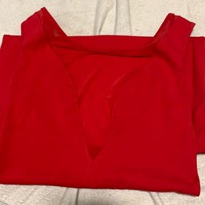 American Apparel Red Mini Mesh Dress